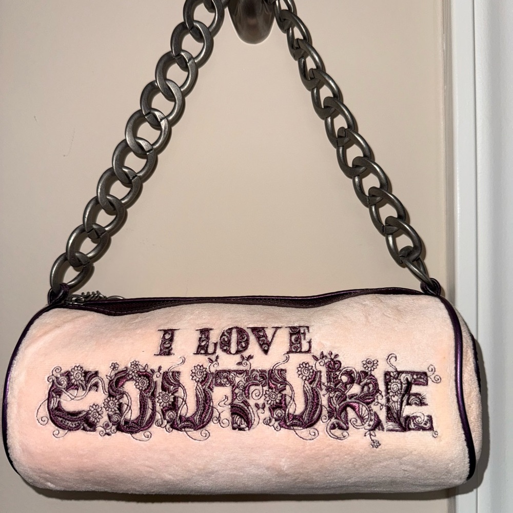 Vintage Juicy Couture Pink Barrel Purse With Chain Strap